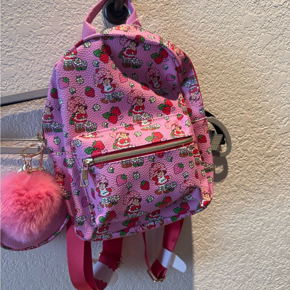 Strawberry Shortcake Design Pink Mini Backpack